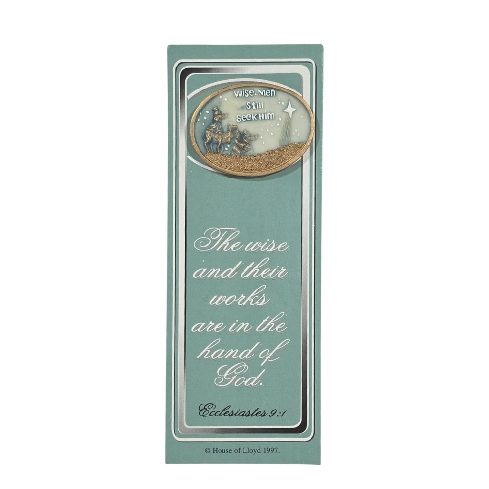 House of Lloyd Christmas Around the World Pin Scripture Ecclesiastes 9:1 1997‎